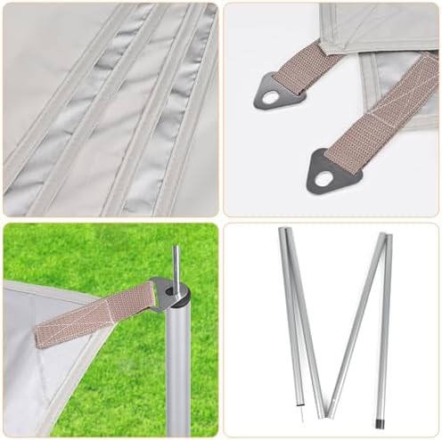 Waterproof Camping Tarp with Poles — photo 4