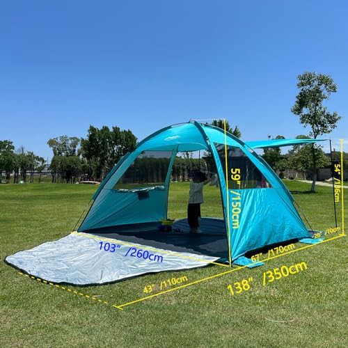 Large Anti-UV Portable Beach Tent Shelter — photo 4