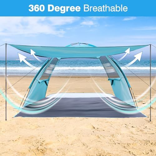 Large Anti-UV Portable Beach Tent Shelter — photo 5