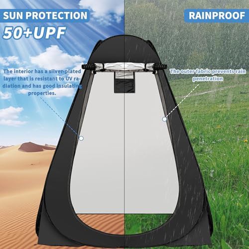 Silver coated portable pop up shower tent — photo 4