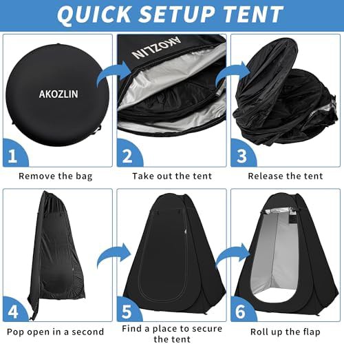 Silver coated portable pop up shower tent — photo 5