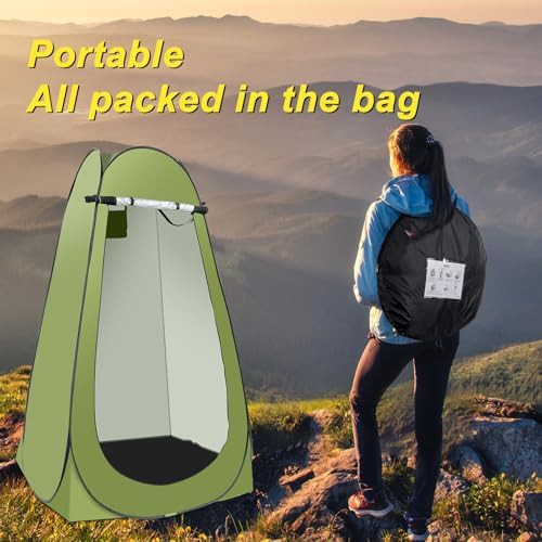 Green Portable Bathroom Shower Tent Kit — photo 5