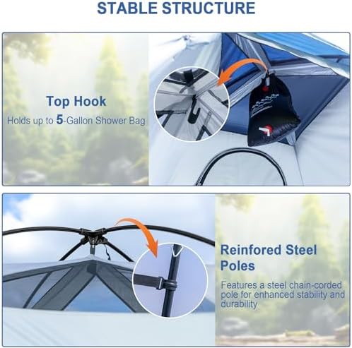 Extra Tall Portable Outdoor Shower Tent — photo 5