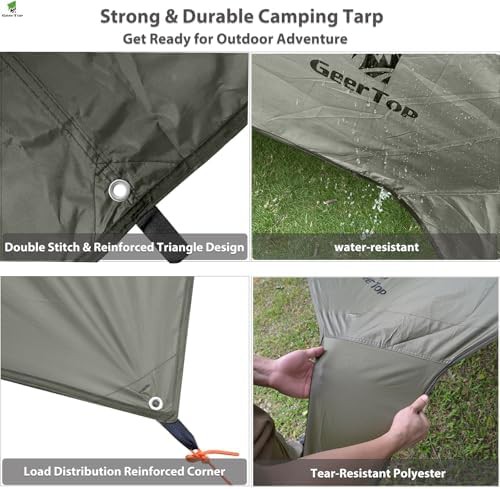 Large Camping Tarp with Support Poles — photo 4