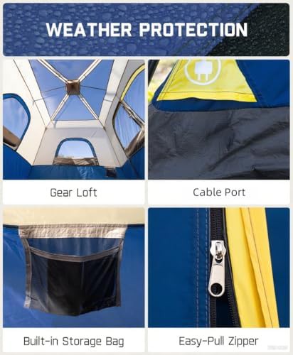 Navy Blue Six Person Instant Cabin Tent — photo 4