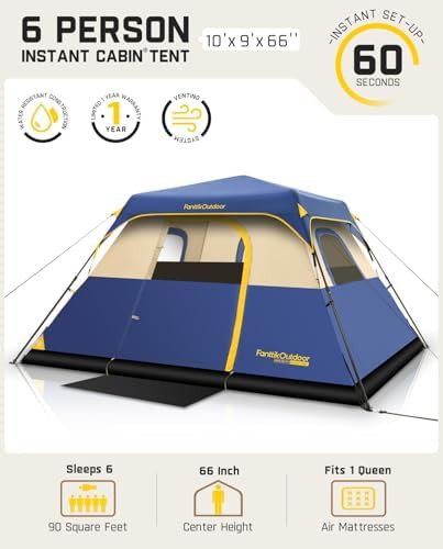 Navy Blue Six Person Instant Cabin Tent — photo 5