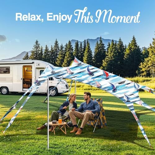 Blue Sailboat Beach Sun Shelter 10x10 — photo 4