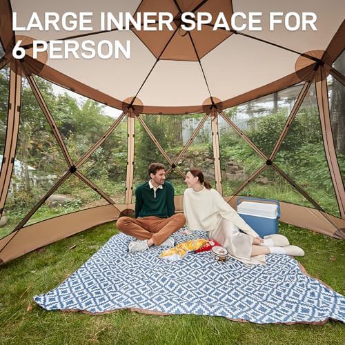 Khaki instant screen house canopy shelter — photo 3
