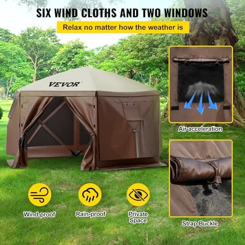 Six sided pop up gazebo with mosquito netting — photo 3