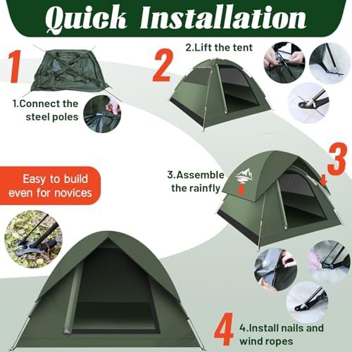 Waterproof backpacking tent for four people — photo 5