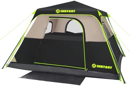 Four person pop up tent with rainfly