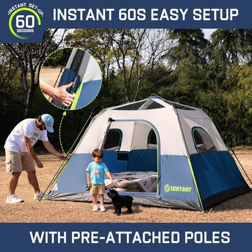 Four person instant setup camping tent — photo 4
