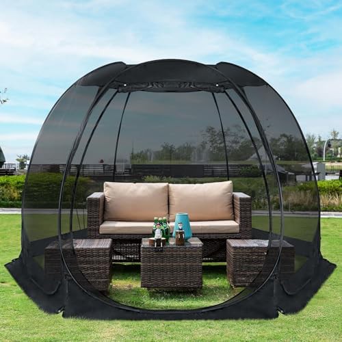 Black UV Resistant Pop Up Screen Room