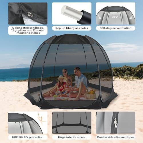 Black UV Resistant Pop Up Screen Room — photo 4