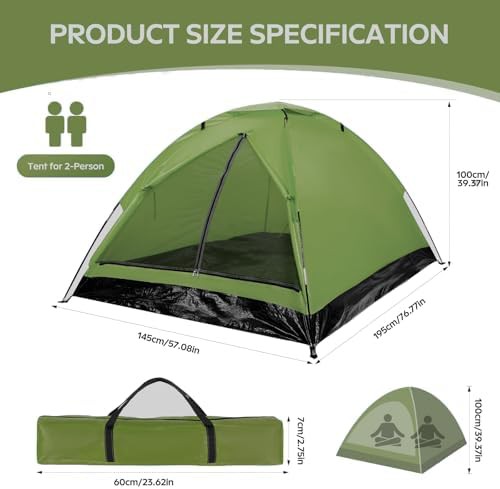 Green Dome Tent with Mesh Windows — photo 4