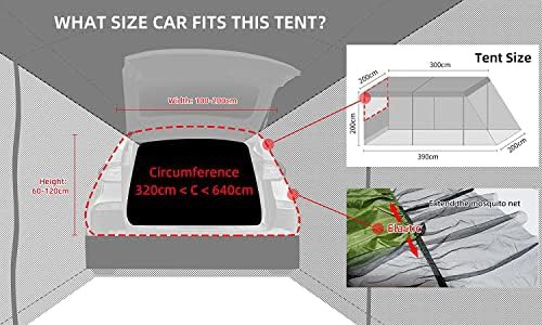 Green SUV Tailgate Awning with Mosquito Net — photo 5