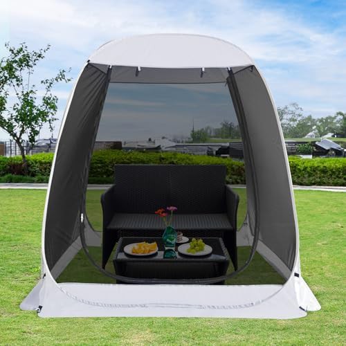 Gray Pop Up Screen House with Mosquito Netting