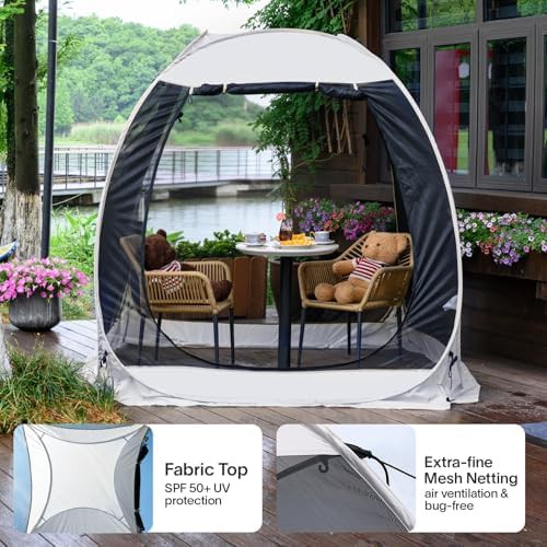 Gray Pop Up Screen House with Mosquito Netting — photo 5