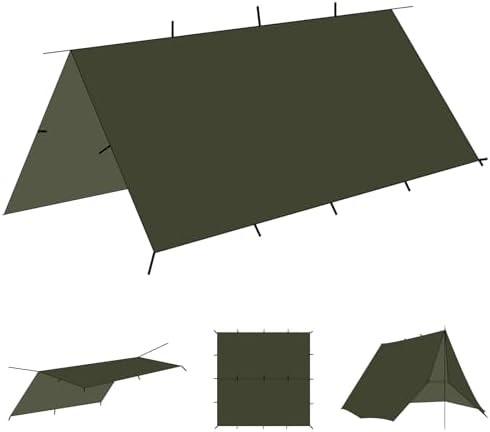 Square Ultralight Silnylon Tarp Shelter