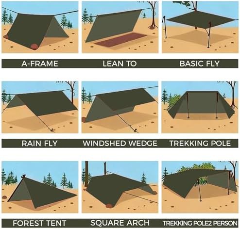 Square Ultralight Silnylon Tarp Shelter — photo 3