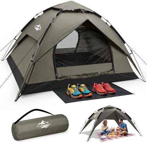Automatic pop up backpacking tent
