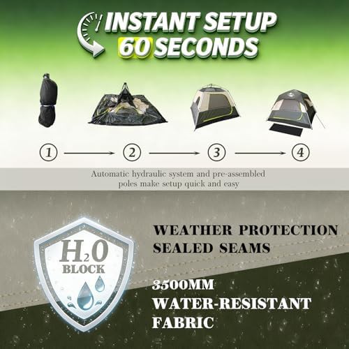 Instant family tent with welcome mat — photo 3