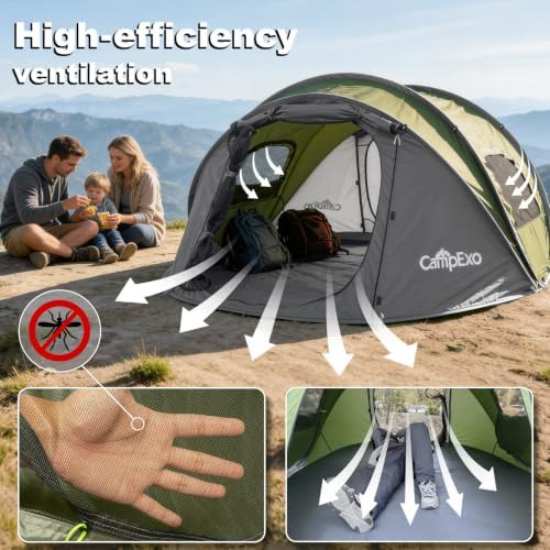 Army Green Pop Up Instant Camping Tent — photo 5