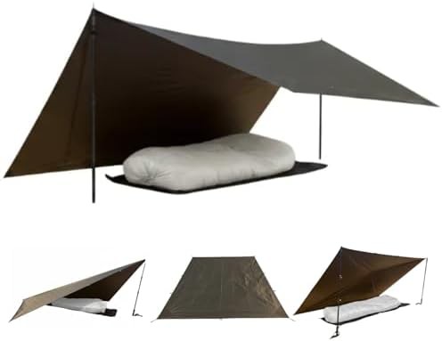 Green Nylon Survival Camping Tarp 6x8