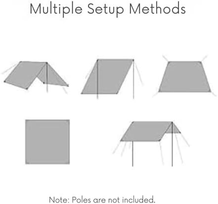 Green Nylon Survival Camping Tarp 6x8 — photo 3
