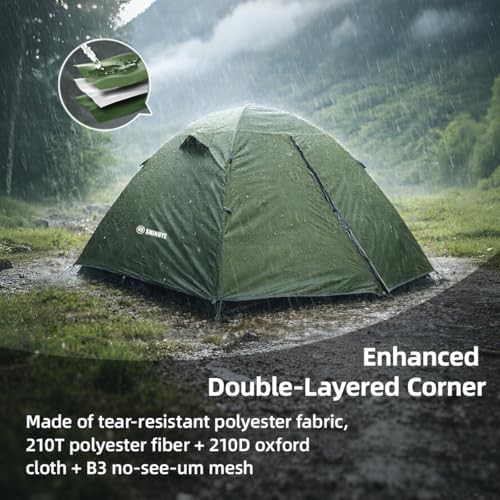 Green Four Person Waterproof Backpacking Tent — photo 4