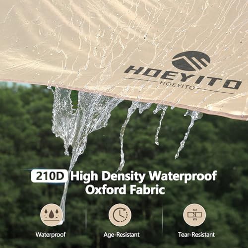 Large khaki anti-UV camping awning tarp — photo 5