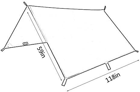 Green nylon waterproof camping tent tarp — photo 3