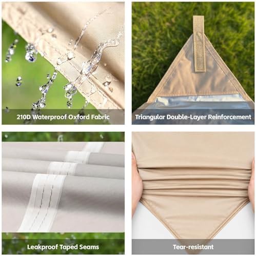 Khaki reflective heavy duty camping tarp — photo 4