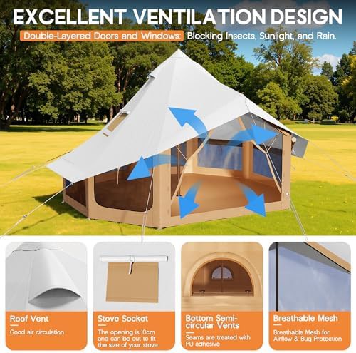 Canvas yurt bell tent four season — photo 4