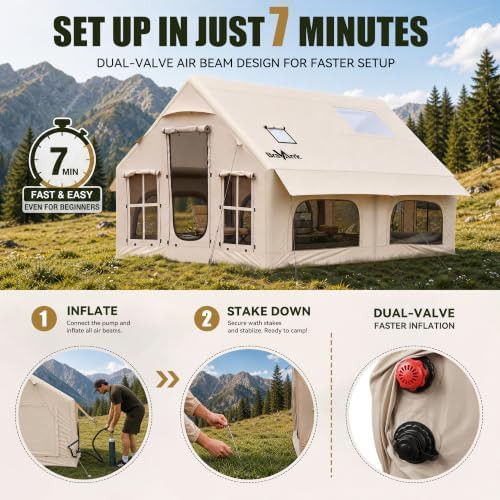 Large Oxford Cloth Inflatable Glamping Tent — photo 3